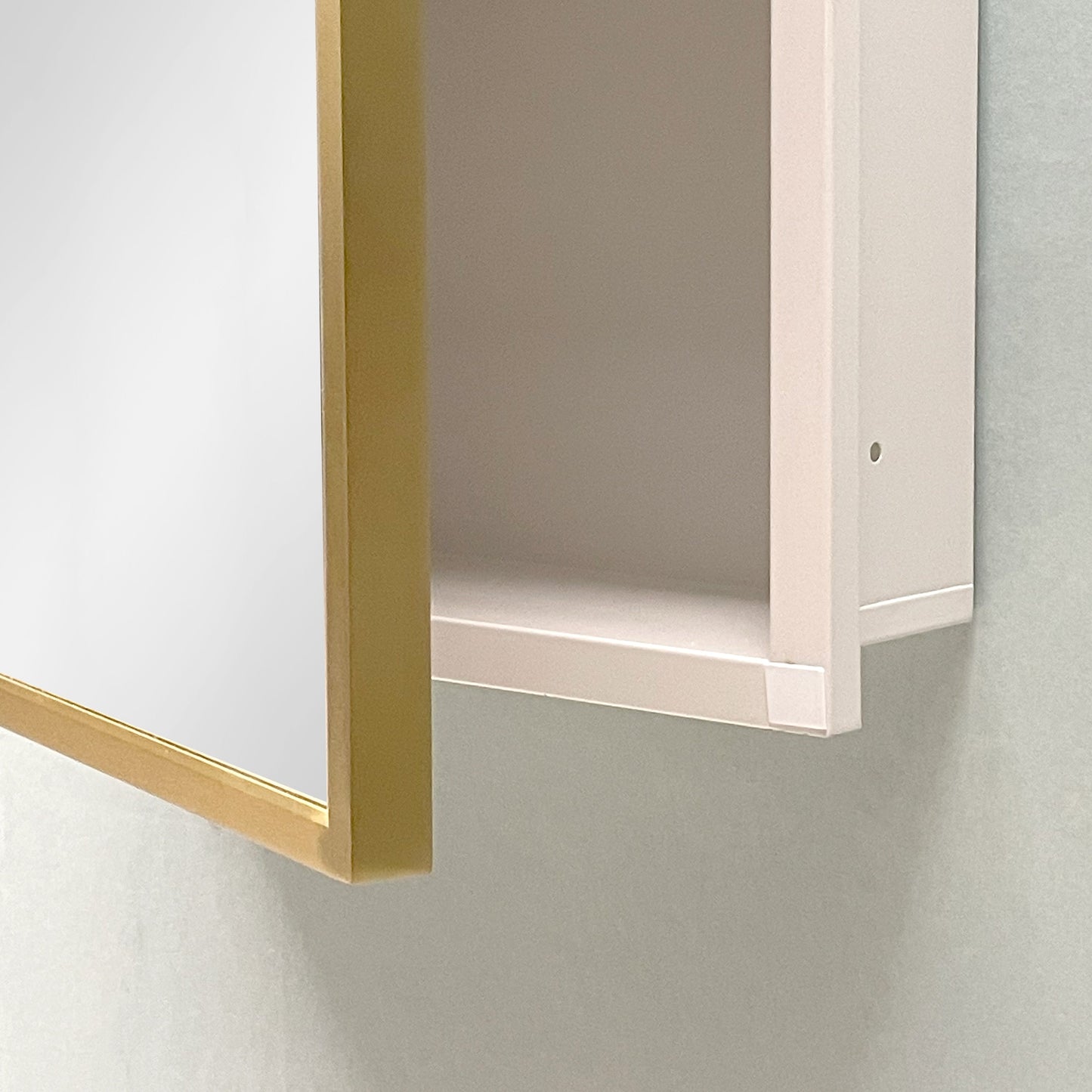 Forclover 16-in x 28-in Surface/Recessed Mount White Mirrored Soft Close Medicine Cabinet