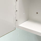 Forclover 16-in x 28-in Surface/Recessed Mount White Mirrored Soft Close Medicine Cabinet