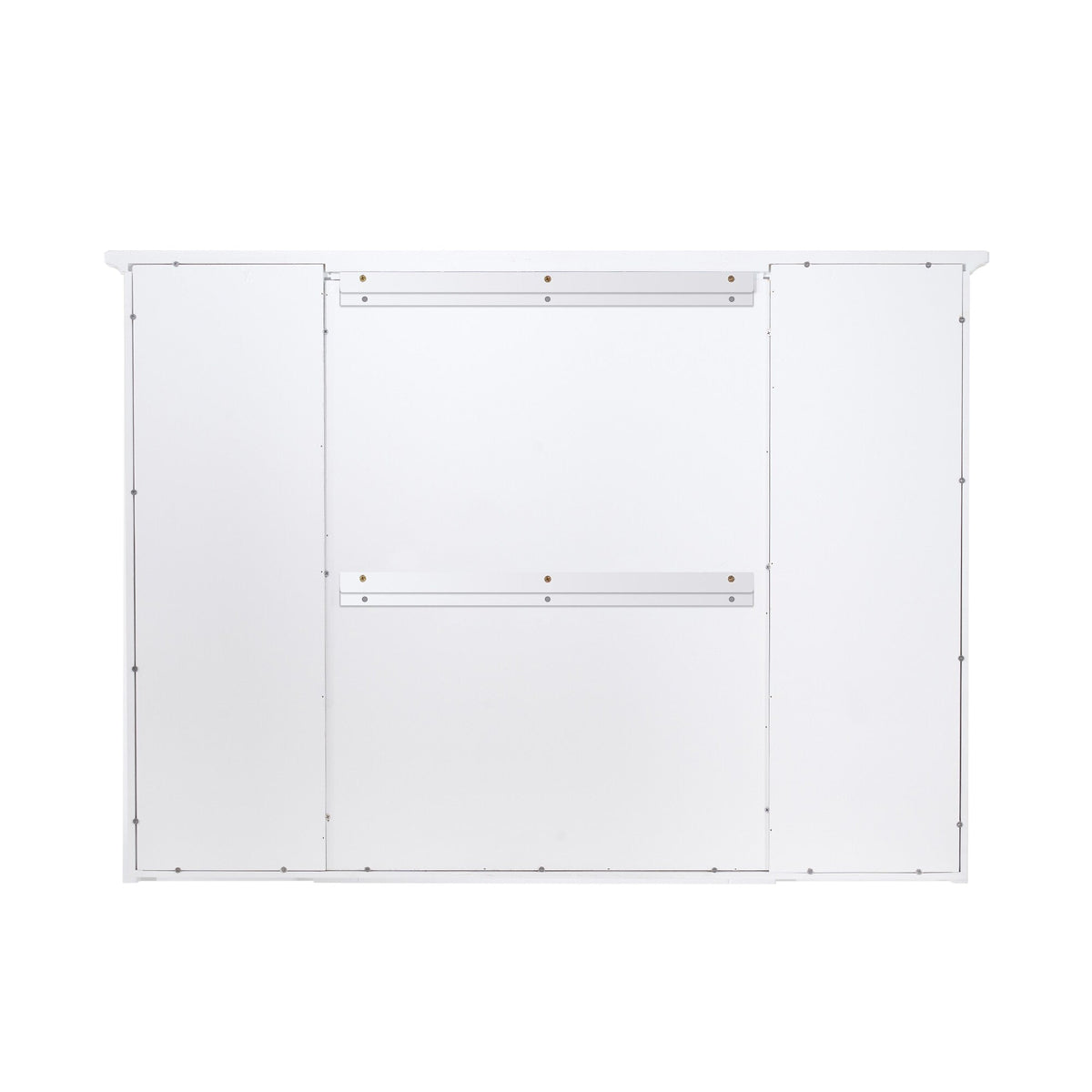 Forclover 42-in x 30-in Surface Mount White Mirrored Soft Close Medicine Cabinet