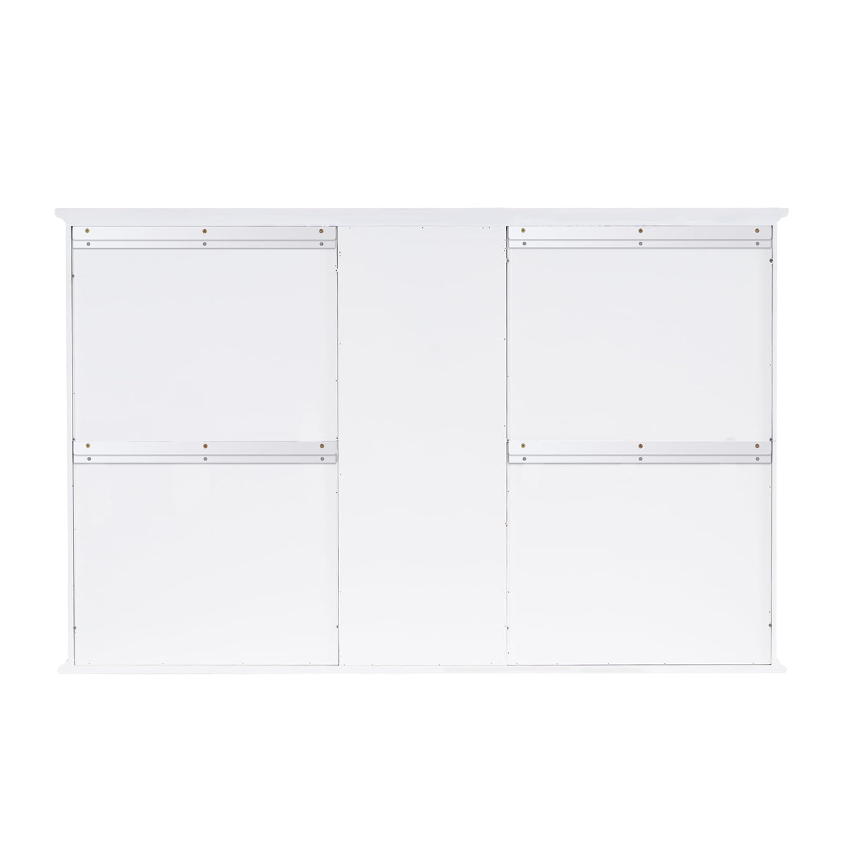 Forclover 55-in x 35-in Surface Mount White Mirrored Soft Close Medicine Cabinet