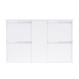 Forclover 55-in x 35-in Surface Mount White Mirrored Soft Close Medicine Cabinet