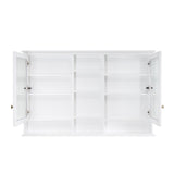 Forclover 55-in x 35-in Surface Mount White Mirrored Soft Close Medicine Cabinet
