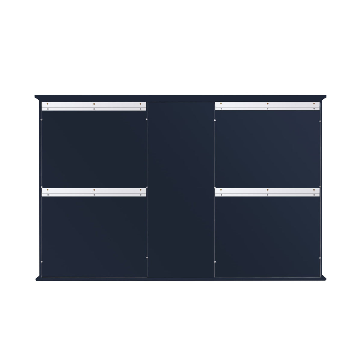 Forclover 55-in x 35-in Surface Mount Navy Mirrored Soft Close Medicine Cabinet