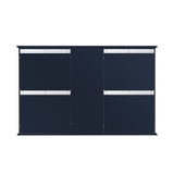 Forclover 55-in x 35-in Surface Mount Navy Mirrored Soft Close Medicine Cabinet