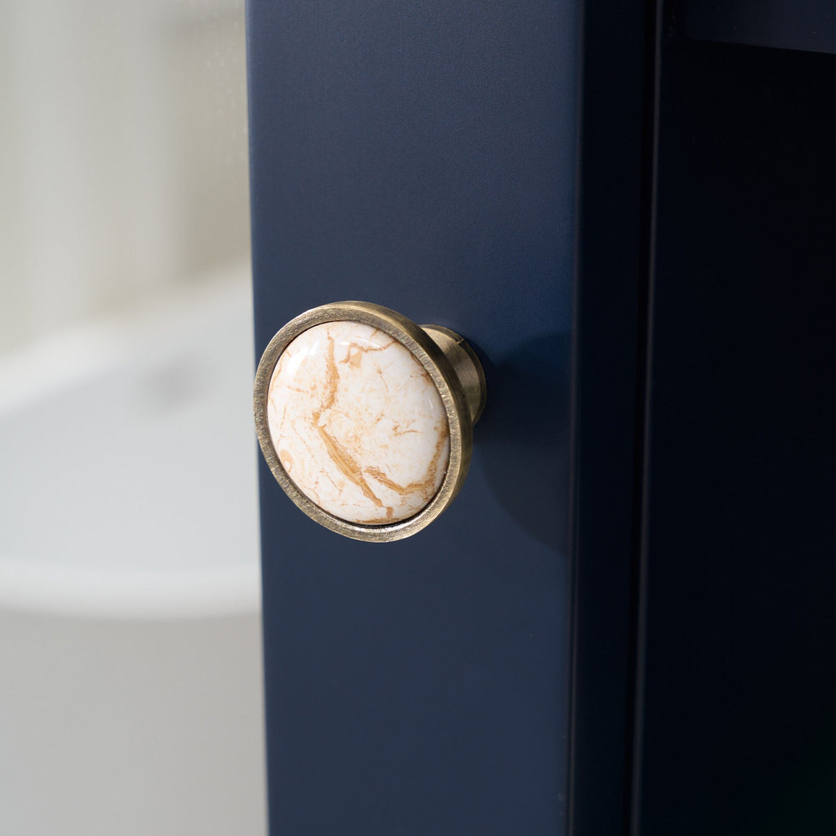 Forclover 55-in x 35-in Surface Mount Navy Mirrored Soft Close Medicine Cabinet