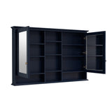 Forclover 55-in x 35-in Surface Mount Navy Mirrored Soft Close Medicine Cabinet