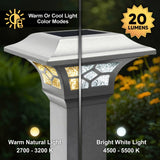 Classy Caps 3-in x 3-in 20-Lumen 1-Watt White Solar LED Outdoor Post Cap Light (4500 K)