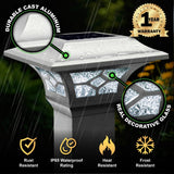 Classy Caps 3-in x 3-in 20-Lumen 1-Watt White Solar LED Outdoor Post Cap Light (4500 K)