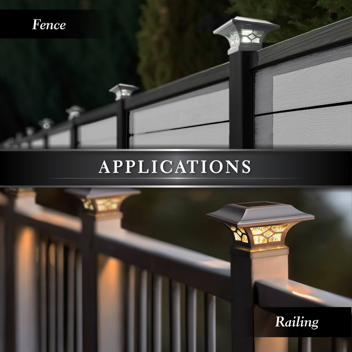 Classy Caps 3-in x 3-in 20-Lumen 1-Watt White Solar LED Outdoor Post Cap Light (4500 K)