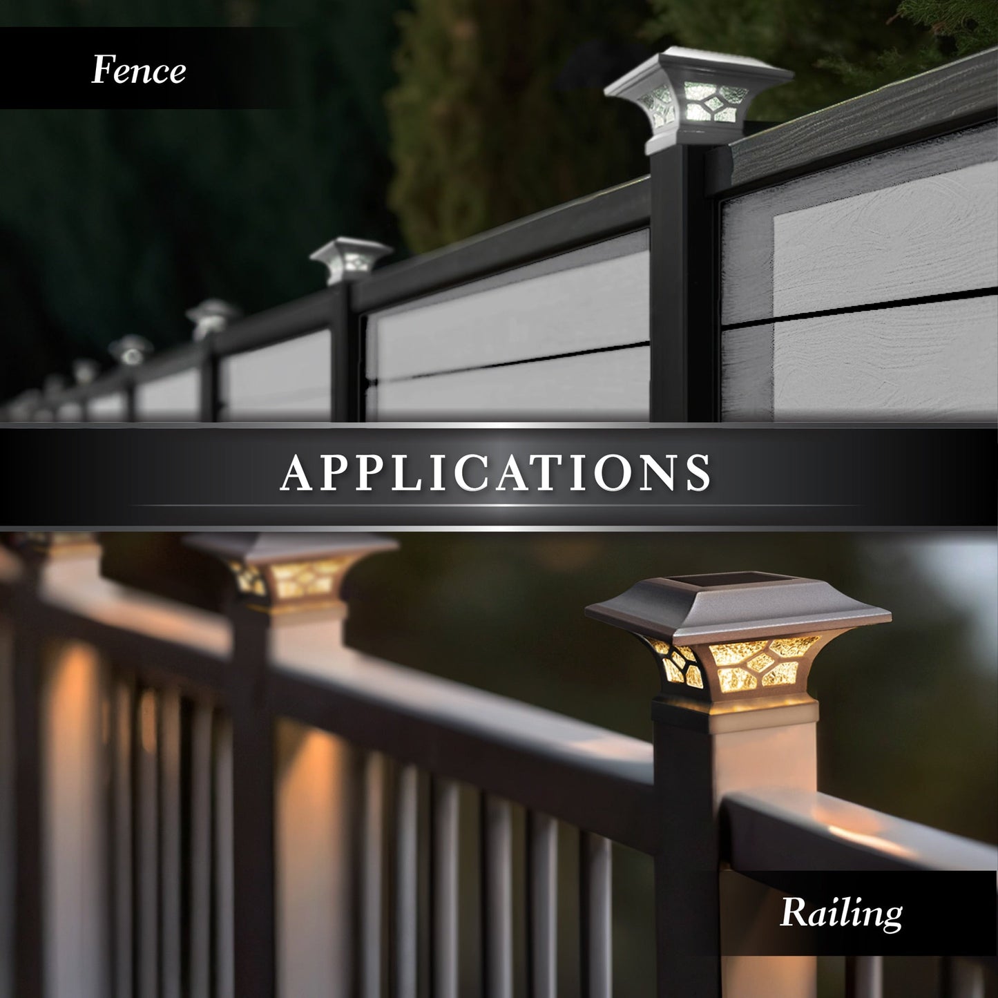 Classy Caps 3-in x 3-in 20-Lumen 1-Watt White Solar LED Outdoor Post Cap Light (4500 K)