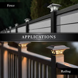 Classy Caps 3-in x 3-in 20-Lumen 1-Watt White Solar LED Outdoor Post Cap Light (4500 K)