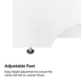 allen + roth Rutherfurd 24-in x 72-in x 15.98-in Swan White Wood Freestanding Soft Close Linen Cabinet