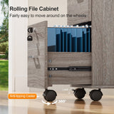 Winado Grey Oak 3-Drawer 19.69-in File Cabinet