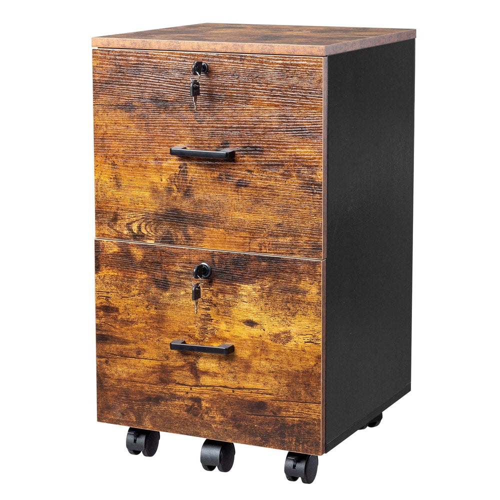Winado Black On Brown 2-Drawer 15.75-in File Cabinet