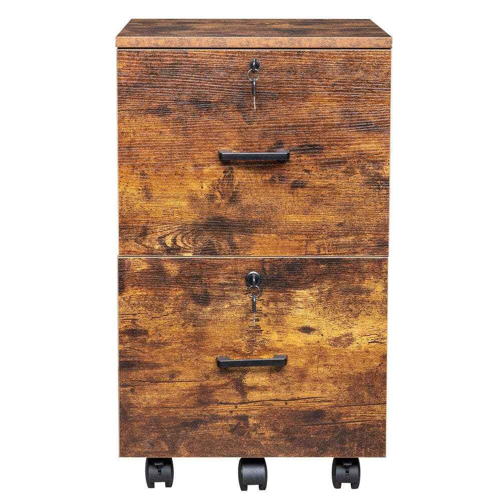 Winado Black On Brown 2-Drawer 15.75-in File Cabinet