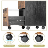Winado Black On Brown 2-Drawer 15.75-in File Cabinet