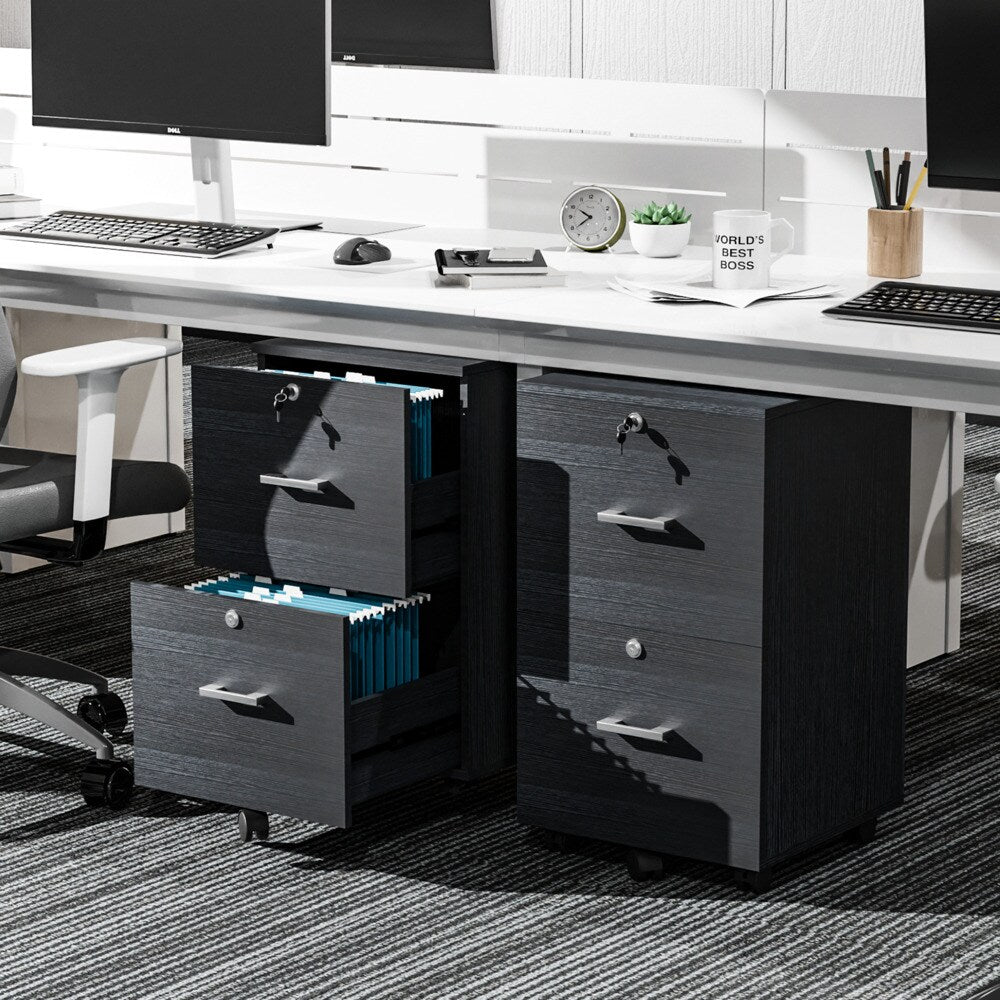 Winado Black 2-Drawer 15.75-in File Cabinet
