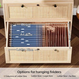 Winado Light Oak 2-Drawer 29.53-in File Cabinet