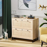 Winado Light Oak 2-Drawer 29.53-in File Cabinet