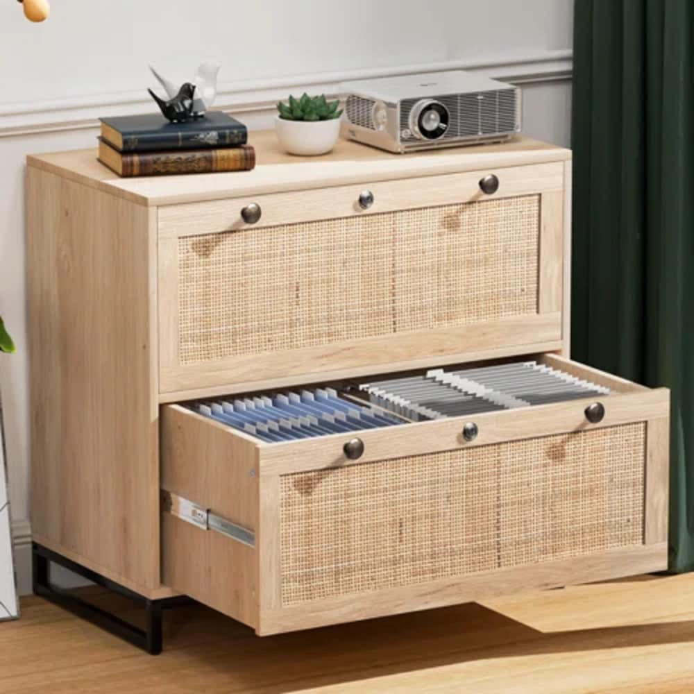 Winado Light Oak 2-Drawer 29.53-in File Cabinet