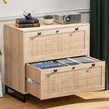 Winado Light Oak 2-Drawer 29.53-in File Cabinet