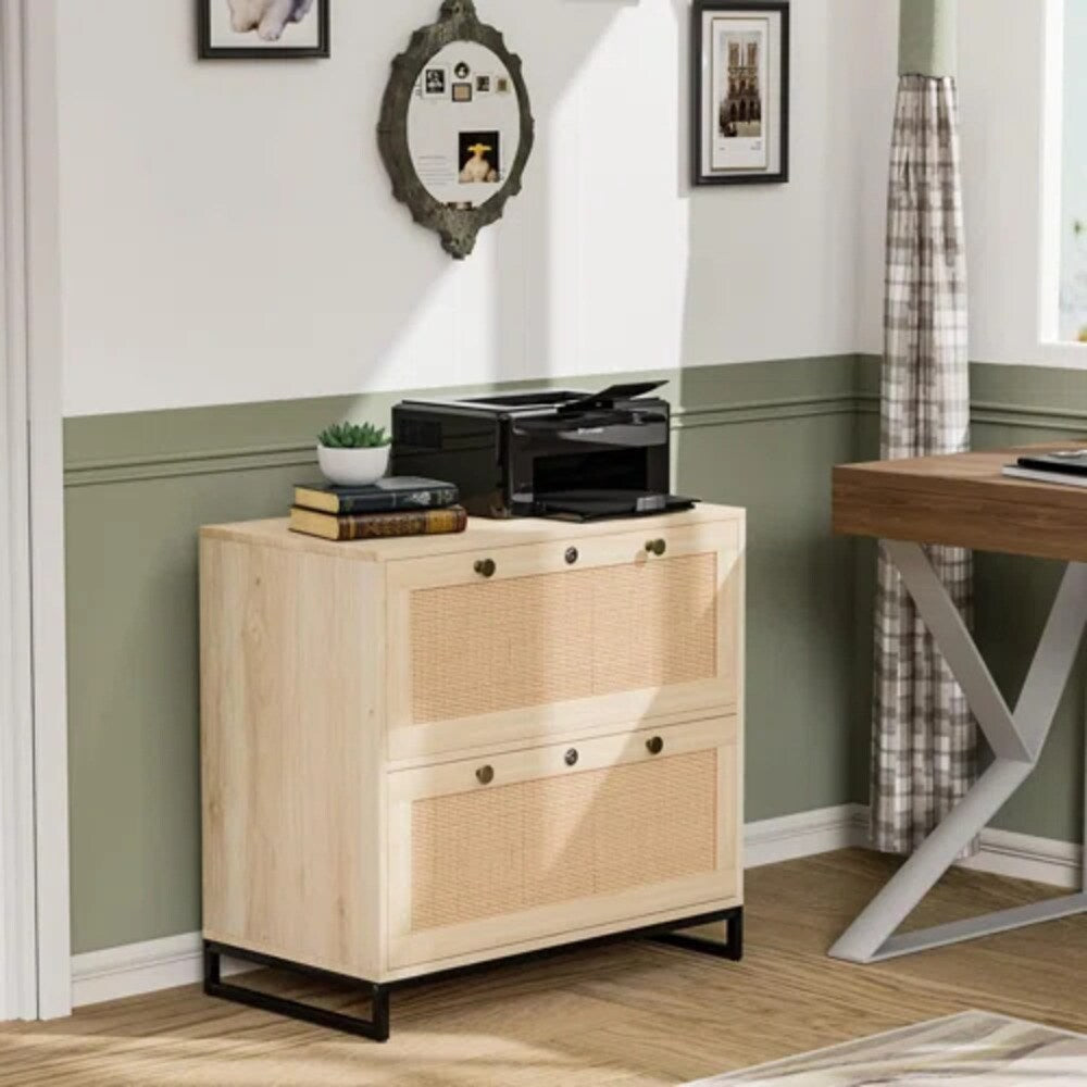 Winado Light Oak 2-Drawer 29.53-in File Cabinet