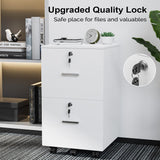 Winado White 2-Drawer 15.75-in File Cabinet