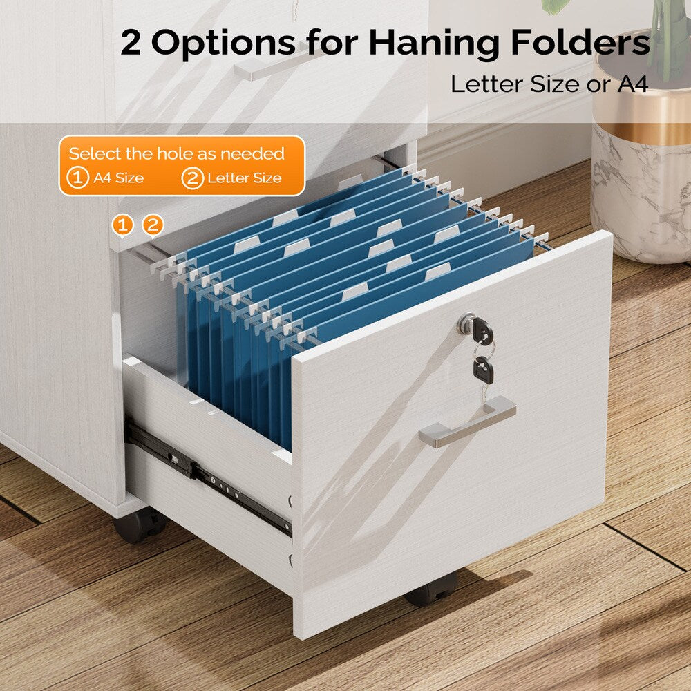 Winado White 2-Drawer 15.75-in File Cabinet
