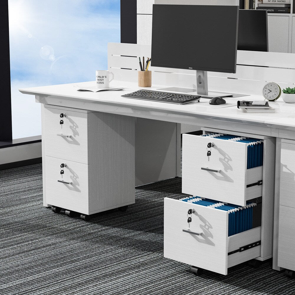 Winado White 2-Drawer 15.75-in File Cabinet