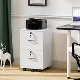 Winado White 2-Drawer 15.75-in File Cabinet
