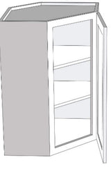 RELIABILT Parkstone 24-in W x 36-in H x 12-in D White Diagonal Wall Fully Assembled Plywood Cabinet (Shaker Door Style)