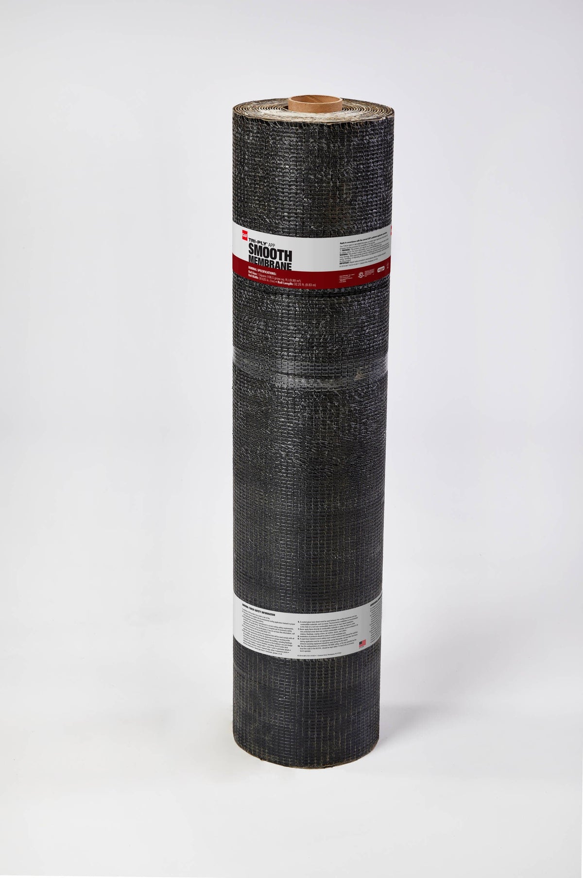 GAF Tri-Ply APP Smooth Membrane Roll Roofing, 3.3-ft W x 32.25-ft L, 100-sq ft, Black