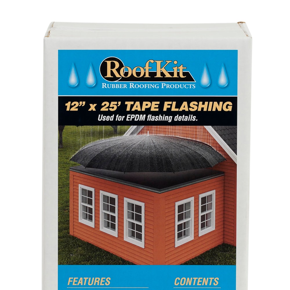 RoofKit Roofing Products 12-in x 25-ft Black Butyl Rubber Self-Adhesive Roll Flashing