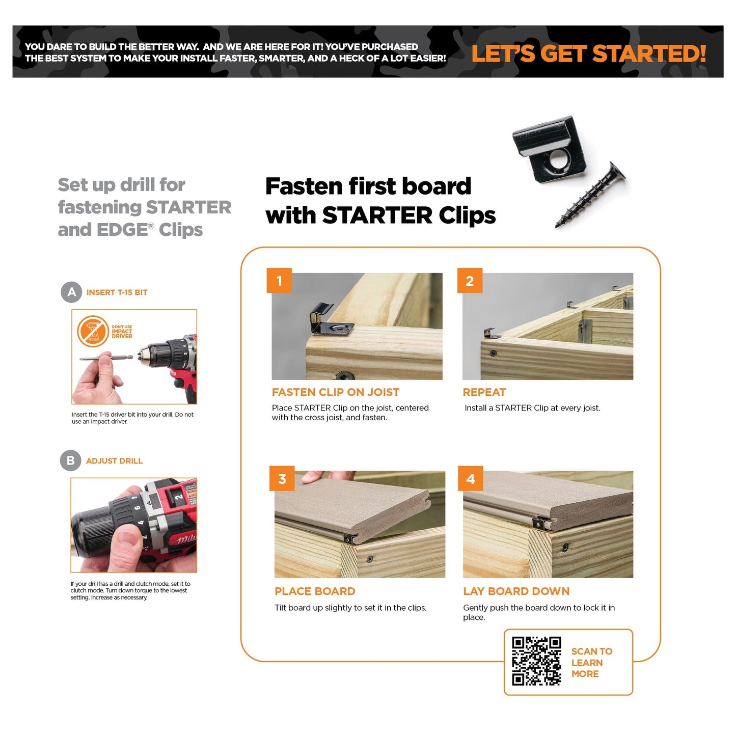 CAMO Deck in a Box 1.75-in 316 Stainless Steel Hidden Deck Fastener 500-sq ft (925-Pack)