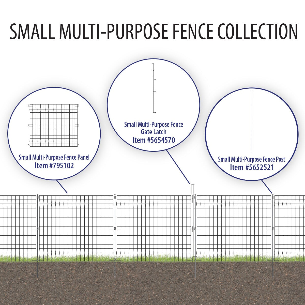 YARDLINK 3-ft H x 1-1/2-in W Powder-coated Galvanized Steel Decorative Metal No Dig Garden Fence Post