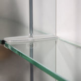 WELLFOR 36-in x 26-in Surface/Recessed Mount Silver Mirrored Soft Close Medicine Cabinet