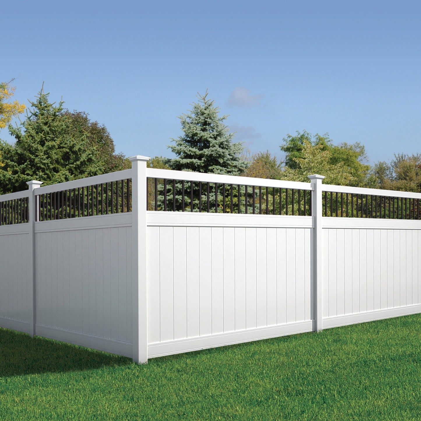 Outdoor Essentials Lakewood 8-ft H x 5-in W White Vinyl Corner Fence Post (Unassembled)