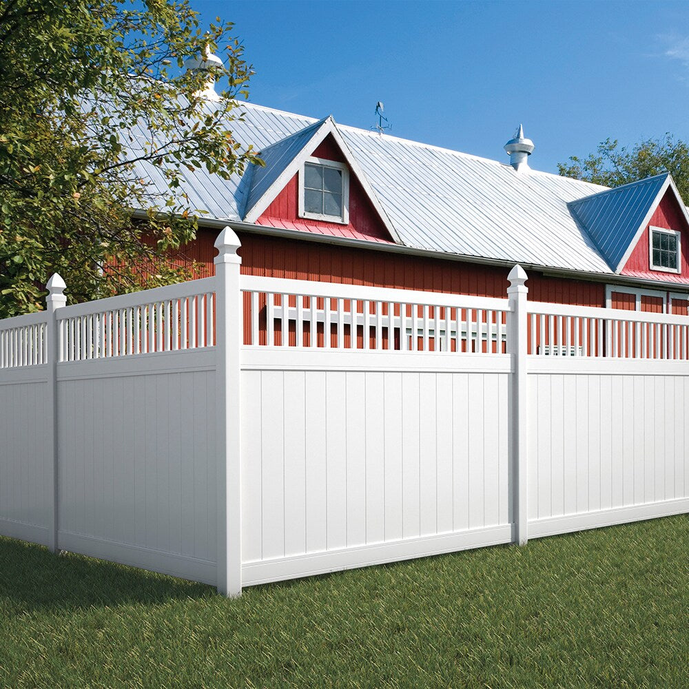 Outdoor Essentials Lakewood 8-ft H x 5-in W White Vinyl Corner Fence Post (Unassembled)