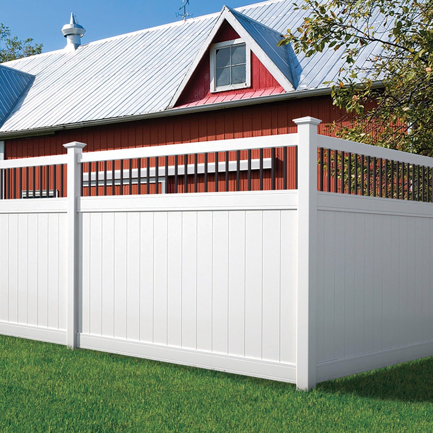 Outdoor Essentials Lakewood 8-ft H x 5-in W White Vinyl Corner Fence Post (Unassembled)
