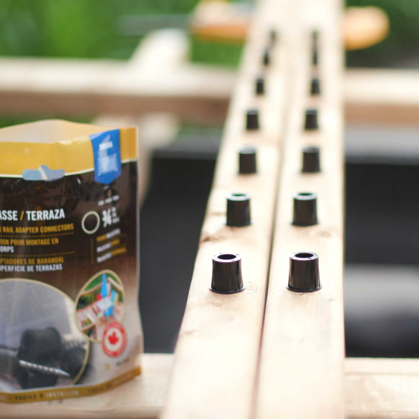 Nuvo Iron 0.75-in x 0.75-in Black Plastic Baluster Connector (20-Pack)