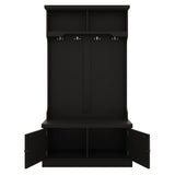 Yiekholo Casual 35.5-in Black Wood Hall Tree