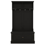 Yiekholo Casual 35.5-in Black Wood Hall Tree