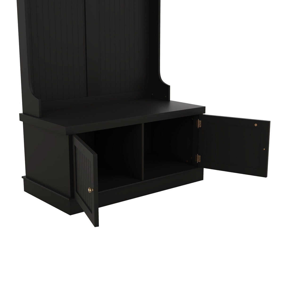 Yiekholo Casual 35.5-in Black Wood Hall Tree