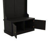 Yiekholo Casual 35.5-in Black Wood Hall Tree