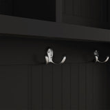 Yiekholo Casual 35.5-in Black Wood Hall Tree