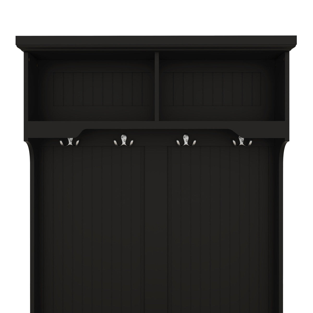 Yiekholo Casual 35.5-in Black Wood Hall Tree