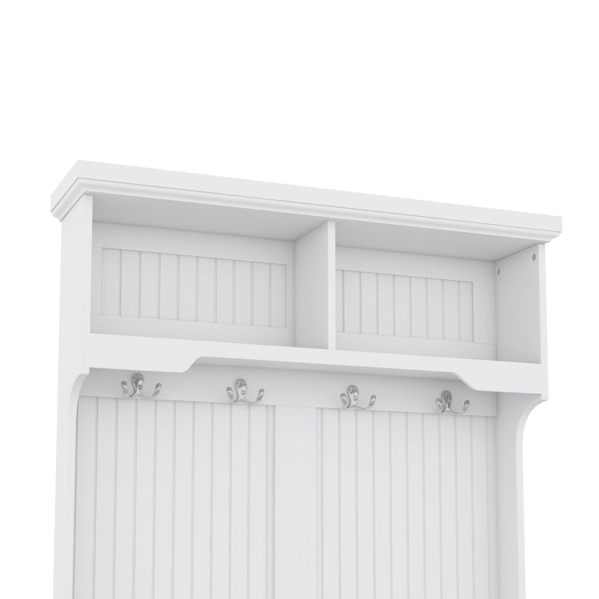 Yiekholo Casual 35.5-in White Wood Hall Tree