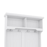 Yiekholo Casual 35.5-in White Wood Hall Tree