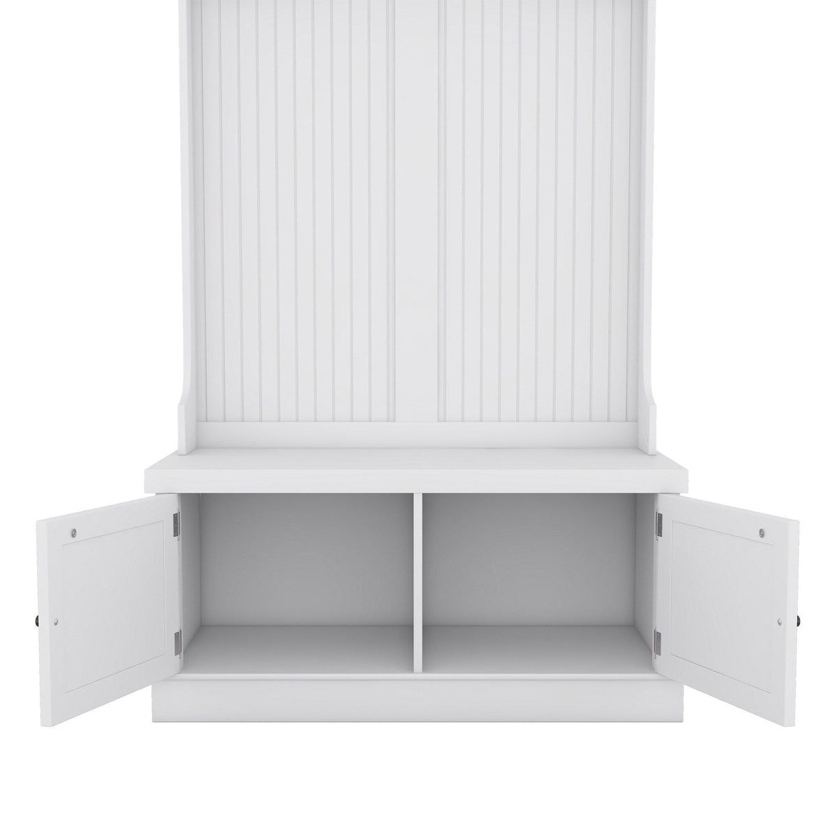 Yiekholo Casual 35.5-in White Wood Hall Tree
