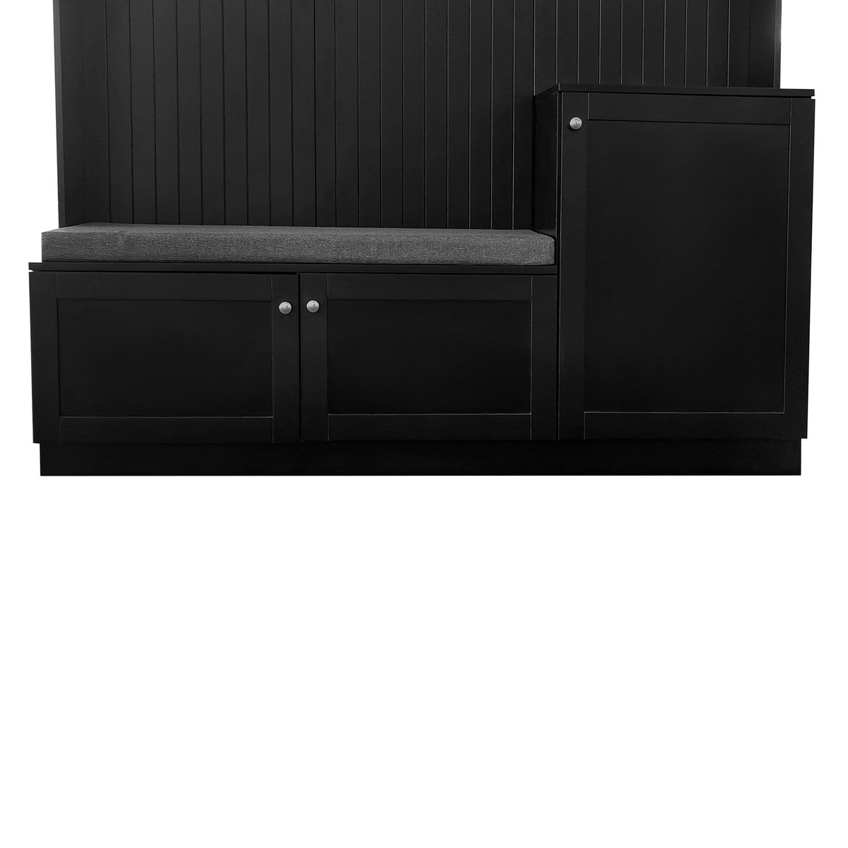 Yiekholo Casual 59-in Black Wood Hall Tree